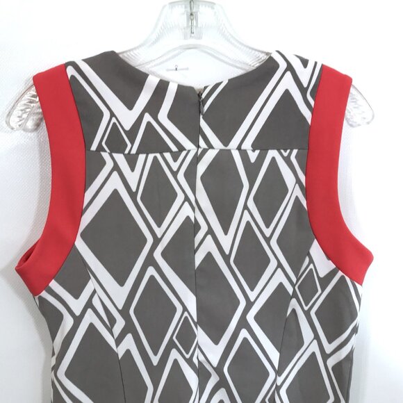 Robbie Bee Shift Dress M Sleeveless V-Neck Midi Dress Size 8 - Picture 7 of 9